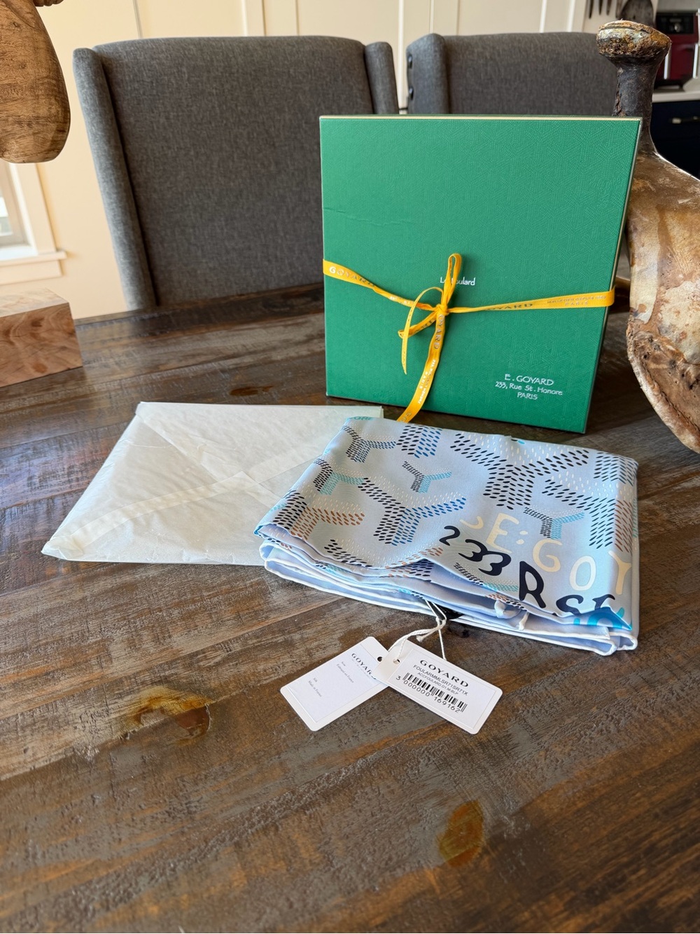 Goyard Polar Blue No.1 Honore Scarf